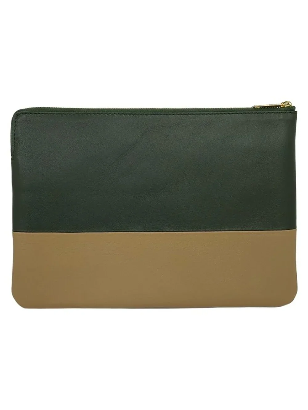 Celine Clutch Beige Bicolor Leather